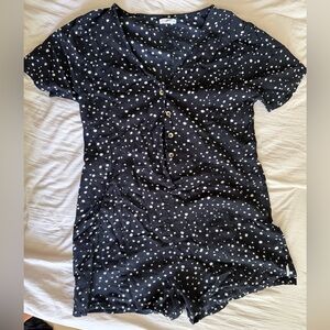 SisstRevolution Black and White Polka Dot Romper